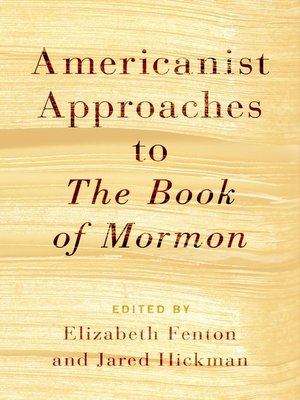 cover image of Americanist Approaches to the Book of Mormon